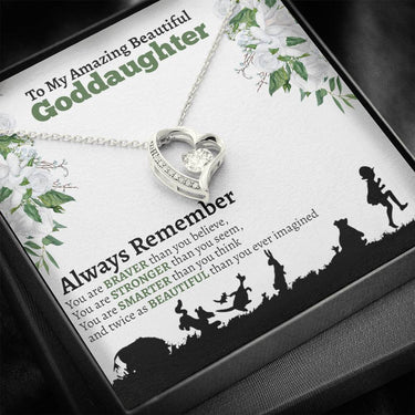 Beautiful Goddaughter Forever Love Necklace - Love You This Much